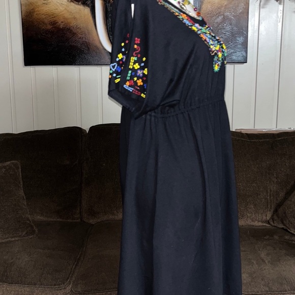 RXB~ Boho Multi-Color Beaded Size Large Dress - Picture 6 of 16